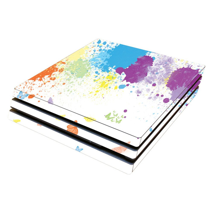MightySkins Skin Compatible with Sony PS4 Pro Console - Splash of Color | Protective, Durable, and Unique Vinyl Decal wrap Cover | Easy to Apply, Rem