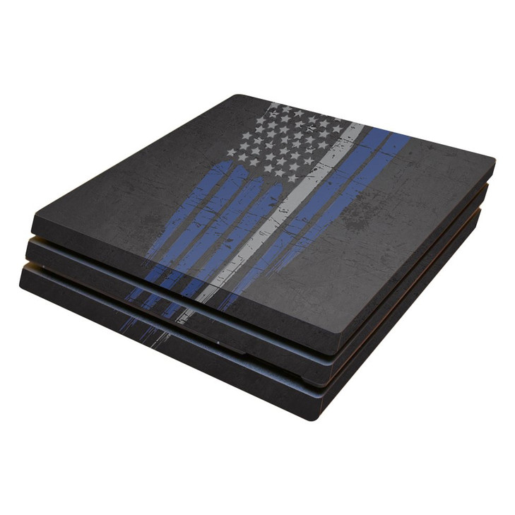 MightySkins Skin Compatible with Sony PS4 Pro Console - Thin White Line | Protective, Durable, and Unique Vinyl Decal wrap Cover | Easy to Apply, Rem