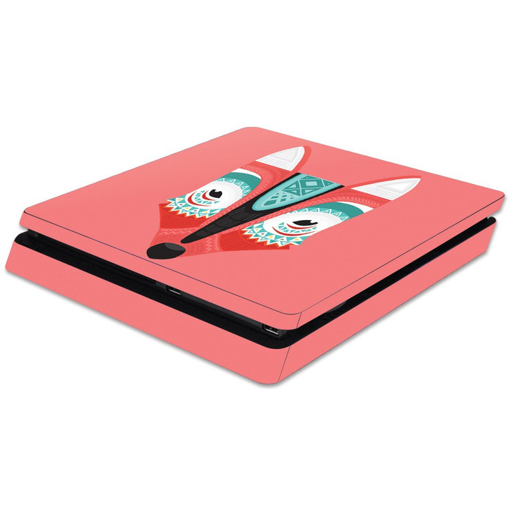 MightySkins Skin Compatible with Sony PS4 Slim Console - Aztec Fox | Protective, Durable, and Unique Vinyl Decal wrap Cover | Easy to Apply, Remove,