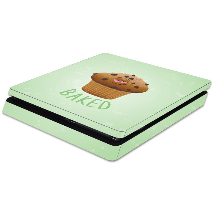 MightySkins Skin Compatible with Sony PS4 Slim Console - Baked | Protective, Durable, and Unique Vinyl Decal wrap Cover | Easy to Apply, Remove, and