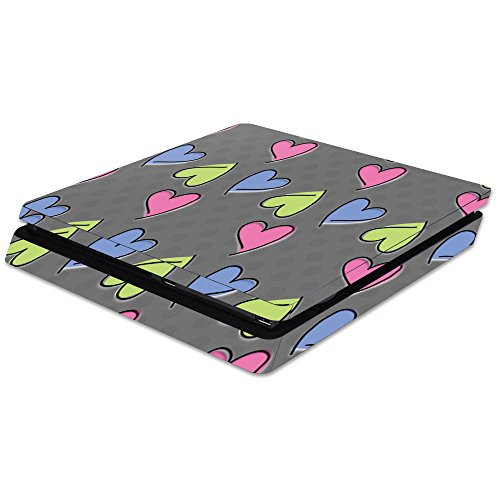 MightySkins Skin Compatible with Sony PS4 Slim Console - Girly | Protective, Durable, and Unique Vinyl Decal wrap Cover | Easy to Apply, Remove, and