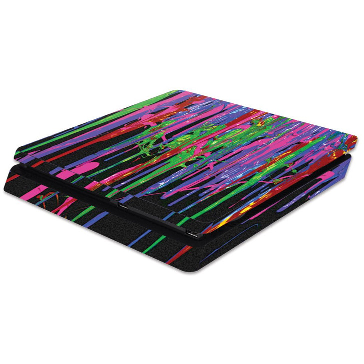 MightySkins Skin Compatible with Sony PS4 Slim Console - Drips | Protective, Durable, and Unique Vinyl Decal wrap Cover | Easy to Apply, Remove, and