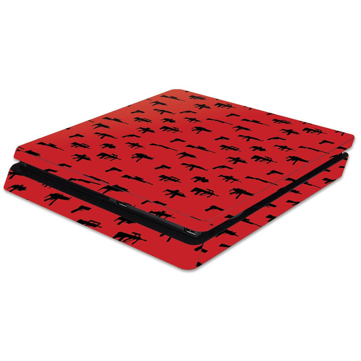 MightySkins Skin Compatible with Sony PS4 Slim Console - Guns | Protective, Durable, and Unique Vinyl Decal wrap Cover | Easy to Apply, Remove, and C
