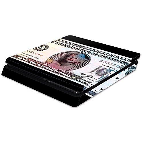 MightySkins Skin Compatible with Sony PS4 Slim Console - Monroe Currency | Protective, Durable, and Unique Vinyl Decal wrap Cover | Easy to Apply, Re