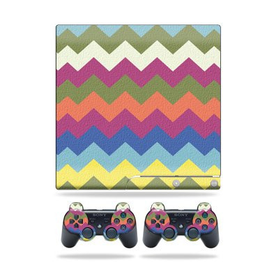 MightySkins Skin Compatible with Sony Playstation 3 Slim Console wrap Sticker Skins Earth Chevron