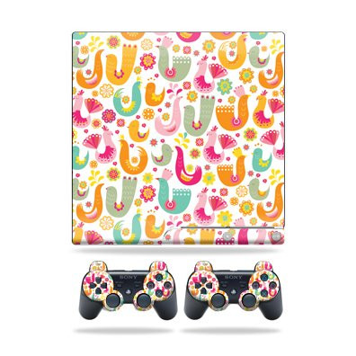 MightySkins Skin Compatible with Sony Playstation 3 Slim Console wrap Sticker Skins White Birdie