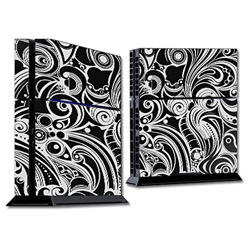 MightySkins Skin Compatible with Sony Playstation 4 PS4 Console wrap Sticker Skins Black Vintage