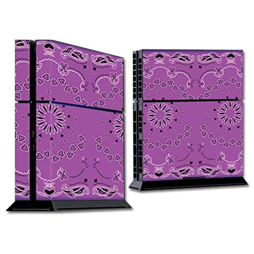 MightySkins Skin Compatible with Sony Playstation 4 PS4 Console wrap Sticker Skins Purple Bandana