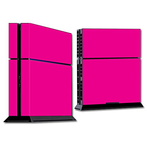 MightySkins Skin Compatible with Sony PlayStation 4 PS4 Console wrap Sticker Skins Solid Hot Pink