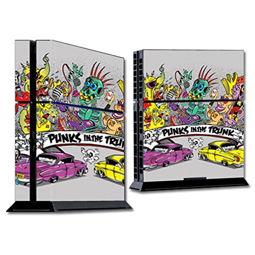 MightySkins Skin Compatible with Sony Playstation 4 PS4 Console Case wrap Cover Sticker Skins Punks in The Trunk