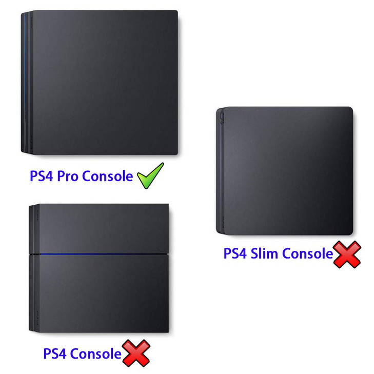 eXtremeRate Black Horizontal Dust Cover for PS4 Pro Console, Soft Neat Lining Dust Guard for PS4 Pro Console, Anti Scratch Waterproof Cover Protector