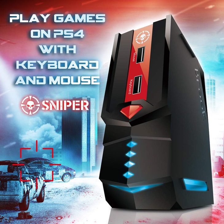 Brook Sniper - Precision Mouse and Keyboard Converter, to Play FPS Games Without a Controller, FPS Game Converter for PS4, PS3, Xb One, and Switch. f