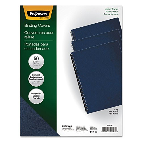 Fellowes Executive Presentation Cover, 11-1/4 Inch x 8-3/4 Inch, 50 per Pack, Navy (52145)