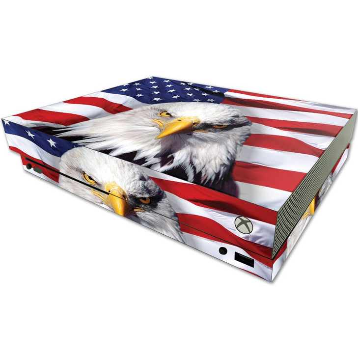 MightySkins Skin Compatible with Microsoft One X Console Only - America Strong | Protective, Durable, and Unique Vinyl Decal wrap Cover | Easy to App