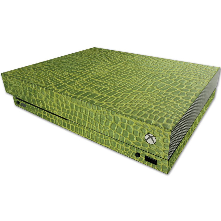 MightySkins Skin Compatible with Microsoft One X Console Only - Croc Skin | Protective, Durable, and Unique Vinyl Decal wrap Cover | Easy to Apply, R