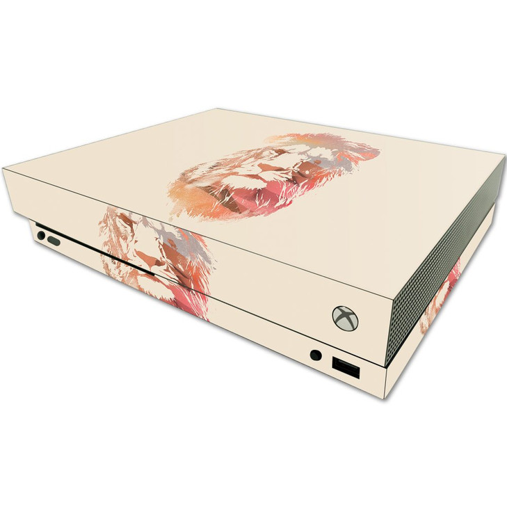 MightySkins Skin Compatible with Microsoft One X Console Only - Desert Lion | Protective, Durable, and Unique Vinyl Decal wrap Cover | Easy to Apply,