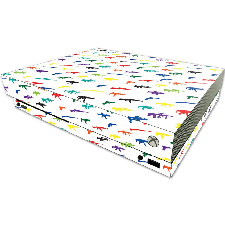 MightySkins Skin Compatible with Microsoft One X Console Only - Fun Guns | Protective, Durable, and Unique Vinyl Decal wrap Cover | Easy to Apply, Re