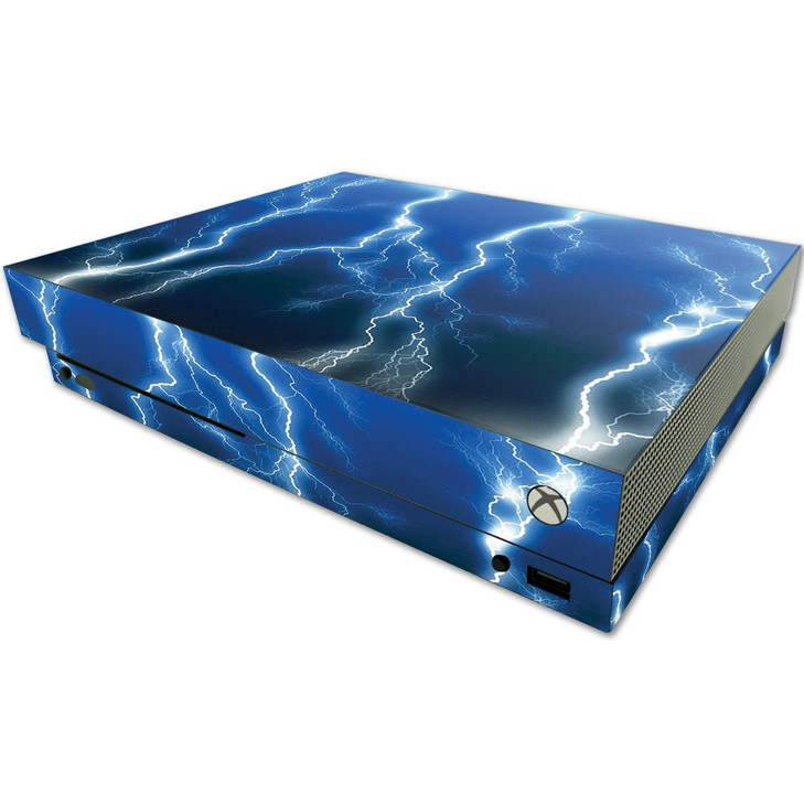 MightySkins Skin Compatible with Microsoft One X Console Only - Lightning Storm | Protective, Durable, and Unique Vinyl Decal wrap Cover | Easy to Ap