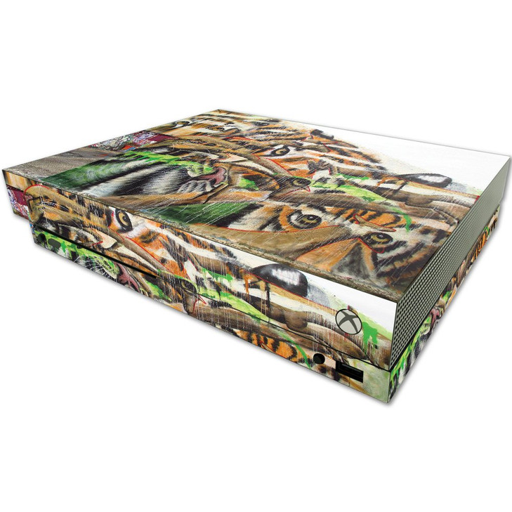 MightySkins Skin Compatible with Microsoft One X Console Only - Tiger Eyes | Protective, Durable, and Unique Vinyl Decal wrap Cover | Easy to Apply,