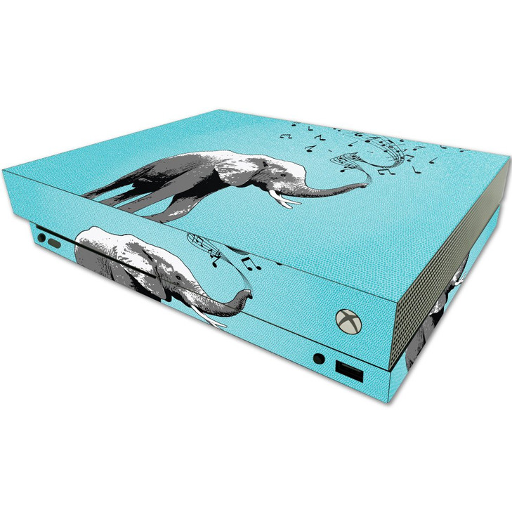 MightySkins Skin Compatible with Microsoft One X Console Only - Musical Elephant | Protective, Durable, and Unique Vinyl Decal wrap Cover | Easy to A