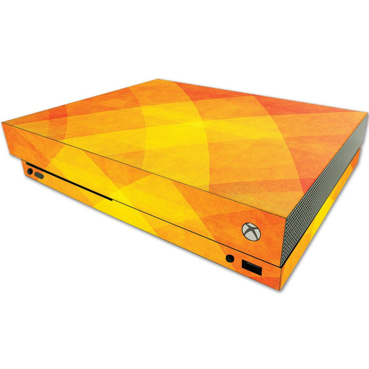 MightySkins Skin Compatible with Microsoft One X Console Only - Orange Texture | Protective, Durable, and Unique Vinyl Decal wrap Cover | Easy to App