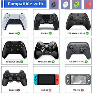 Murciful Precision Rings 9PCS Aim Assist Motion Control Rings for Playstation 4 (PS4),Playstation 5 (PS5),Xbox One,Xbox Series X/S,Xbox 360,Aim Assis
