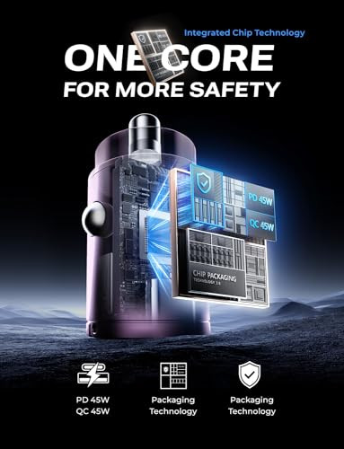 AINOPE 90W Super Fast Car Charger, Invisible USB C 45W Car Charger Fast Charging Type C, [Mini&Metal] Cigarette Lighter USB Adapter Fits Samsung Gala