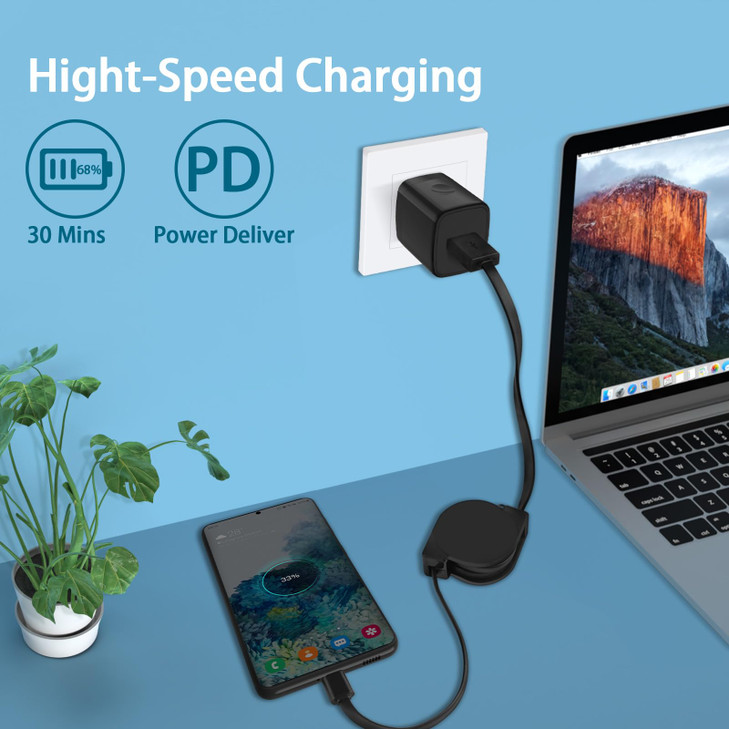 Retractable USB C Cable,3.3FT Fast USB Type C Charging Cable Android Phone Charger Car Cord for iPhone 17 Air 17 Pro 17 Pro Max 16 Pro Max 15,Samsung