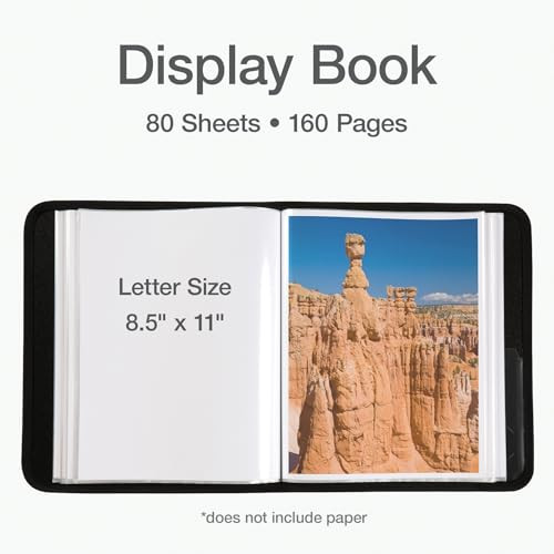 Oxford 80 Pocket Binder with Plastic Sleeves, 8.5 X 11 Displays 160 Pages, Presentation Binder for Documents, Photos, Artwork, Projects, Recipes