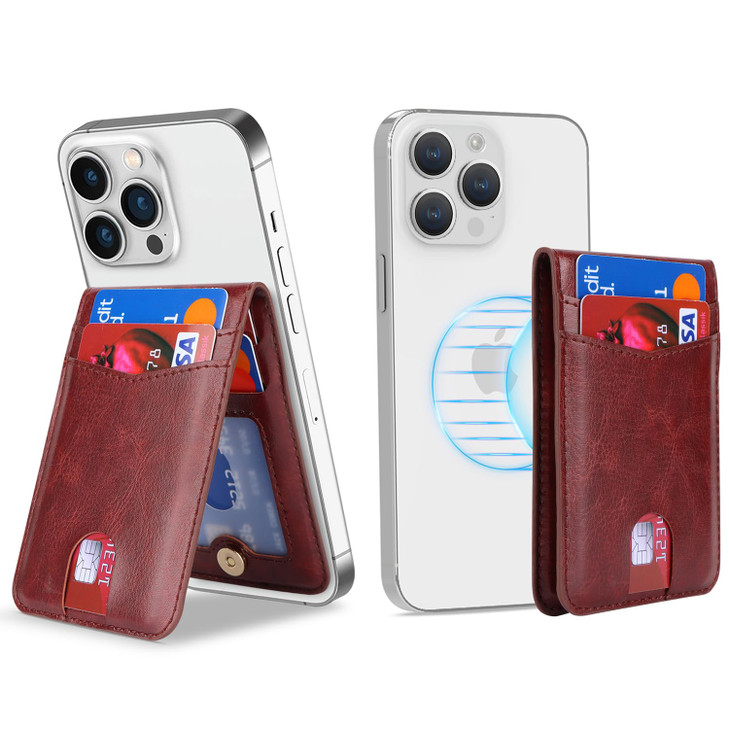Cavor Compatible with Magsafe Wallet, Magnetic Wallet for iPhone 17/16 Pro Max/15 Pro/14 Plus/13/12 mini, Magnetic Card Holder with Adjustable Stand,