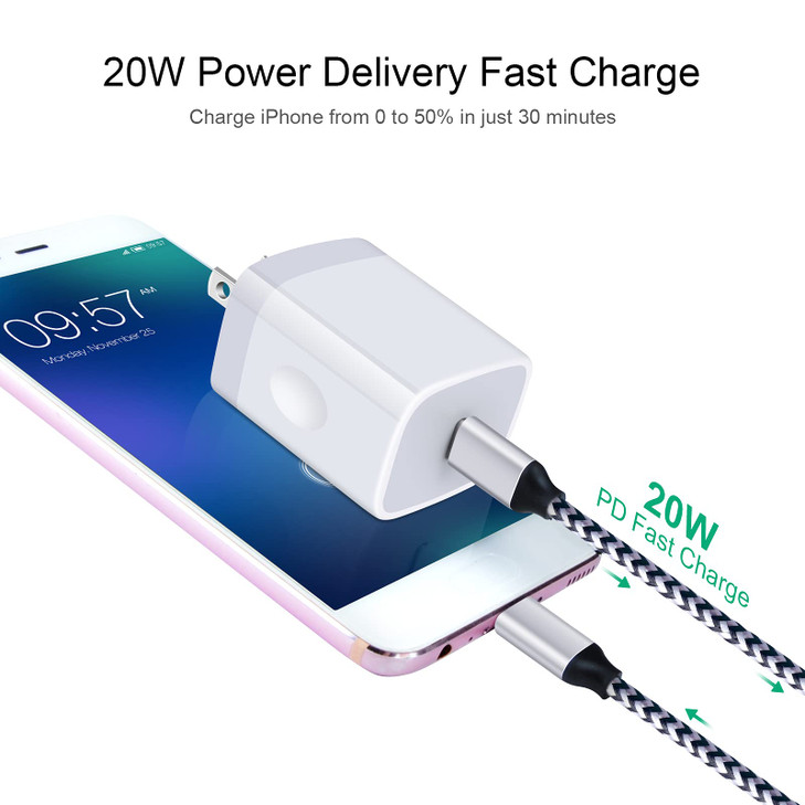 20W USB C Wall Charger Fast Block Power Adapter for Samsung Galaxy A56 A36 A26 S25 S24 FE A55 A35 5G S24 S23, iPhone 16 15 14 13 12 11 Mini Pro Max P