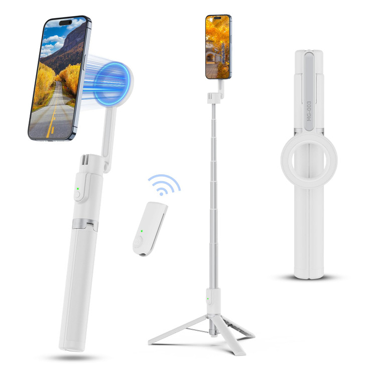 ULANZI 54'' Magnetic Selfie Stick Tripod Pro, All-in-One Phone Tripod w Magnetic Phone Holder & Detachable Wireless Remote, C/W Magsafe, for iPhone 1