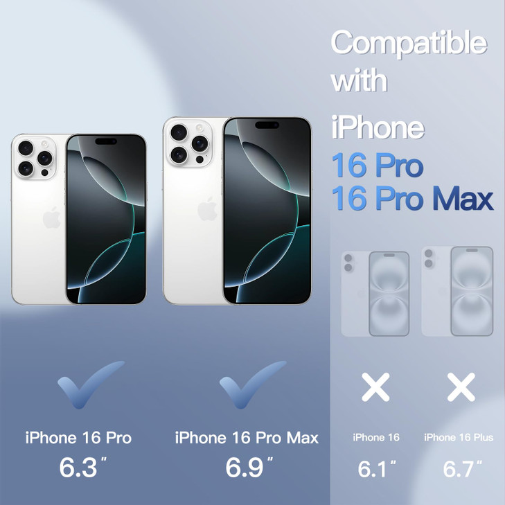 JETech Camera Lens Protector for iPhone 16 Pro 6.3-Inch and iPhone 16 Pro Max 6.9-Inch, Bling Glitter Individual 9H Tempered Glass Metal Ring Cover,