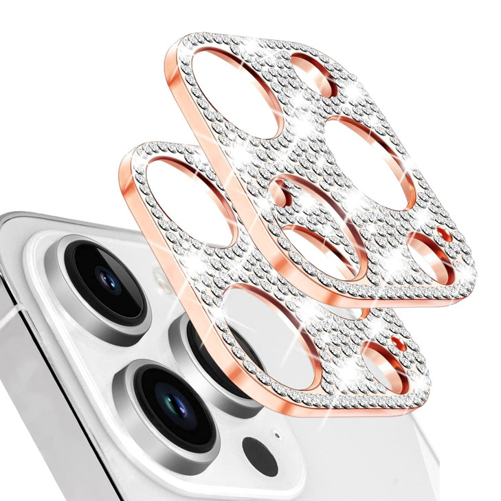 Guppy for iPhone 16 Pro & iPhone 16 Pro Max Camera Lens Protector, 2 Pack Bling 3D Rhinestone Sparkle Diamond Camera Cover Anti Scratch Shockproof Le