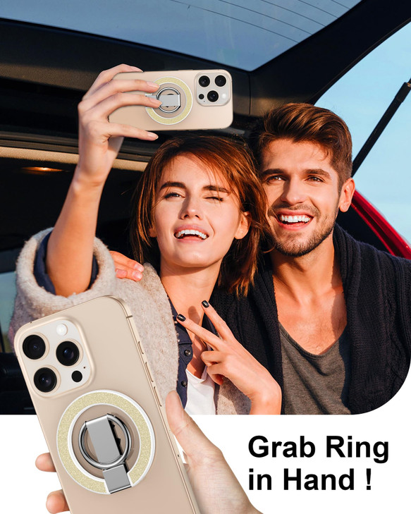 AILKIN Magnetic Phone Ring Holder Stand for Back of Phone, MagSafe Grip & Stand, Magnetic iPhone Holder for Hand, Mag Safe Kickstand for iPhone 17/16