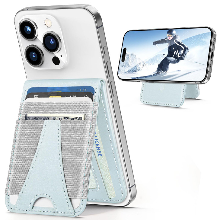 Miroddi MagSafe Wallet - Magnetic Phone Wallet Stand for iPhone 16/16 Pro, 15/14/13/12 Series, Adjustable Stand, ID Window, Holds 10 Cards, RFID Bloc