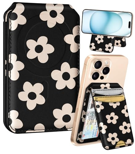 Shorogyt Compatible with Magsafe Wallet for Magnetic Fold Card Holder for Women - Cute Phone Wallet for iPhone 17/16/15/14/13/12 Series,RFID Blocking