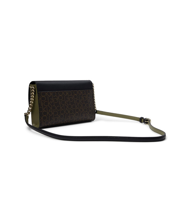 Calvin Klein Finley Signature Crossbody - Bags for Women - Interior Zippered Pocket - Magnetic Snap Closure Brown/Khaki/Black/Olive One Size One Size