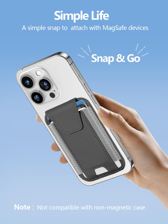 Miroddi for MagSafe Wallet with Privacy Flap, Strongest Magnetic Card Holder for iPhone 17/16/15/14/13/12 Series, Leather Magnetic Phone Wallet, Fit