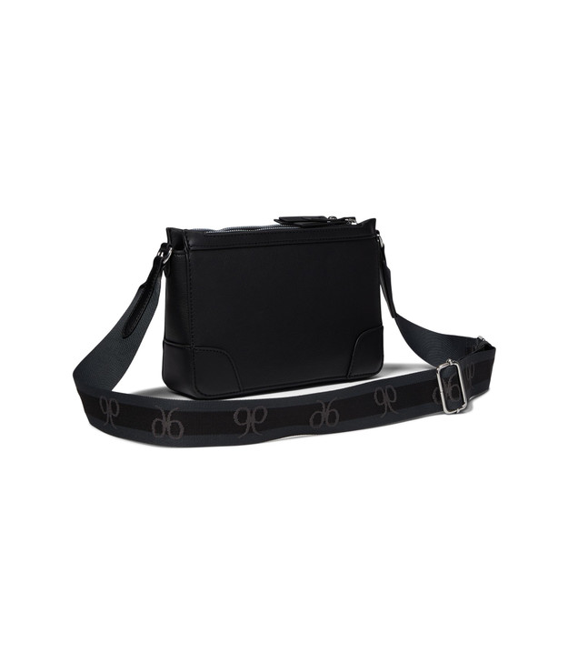 Nine West, Womens, Ellis Double Zip Crossbody, Black, Medium