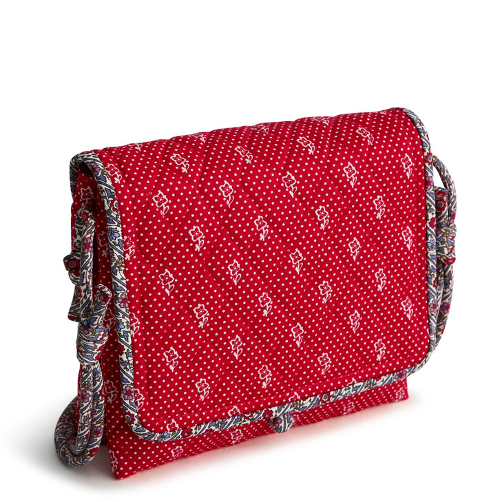 Vera Bradley Women's Premium Cotton Baird Hipster Crossbody, Dotty Floral, One Size