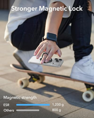 ESR for MagSafe Phone Grip, MagSafe Ring Holder, Magnetic Phone Ring Holder, Magnetic Phone Grip with 2-Way Stand for iPhone 17/16/15/14/13/12, Samsu