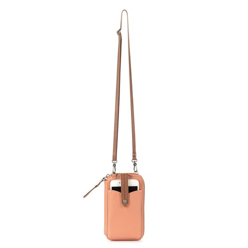 The Sak Silverlake Smartphone Crossbody Bag in Leather, Adjustable Strap, Nectar
