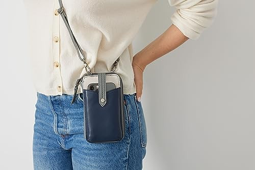 The Sak Silverlake Smartphone Crossbody Bag in Leather, Adjustable Strap, Nectar