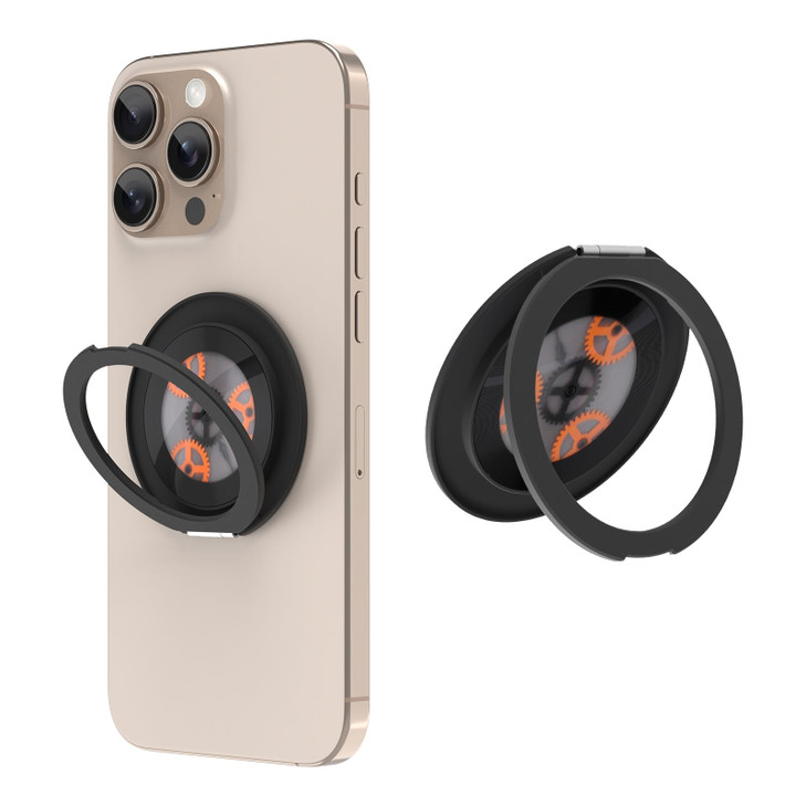 aidvaia Phone Ring Stand, Black Metal Phone Stand, Compatible with iPhone 16/15/14/13/12 Pro Max All Models