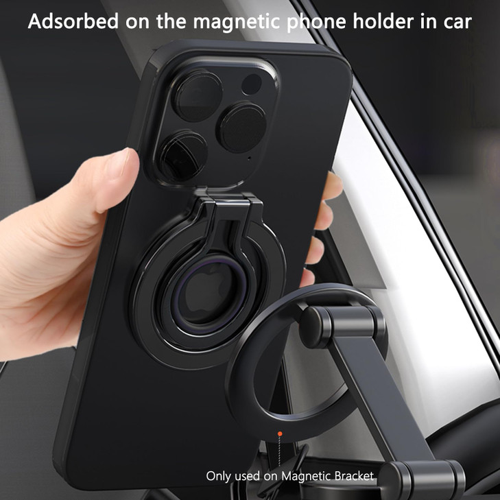 Ephoou Magnetic Phone Ring Stand for MagSafe, Adjustable Silicone Finger Grip Holder with Kickstand, Compatible with iPhone 16/15/14/13/12 Series & A