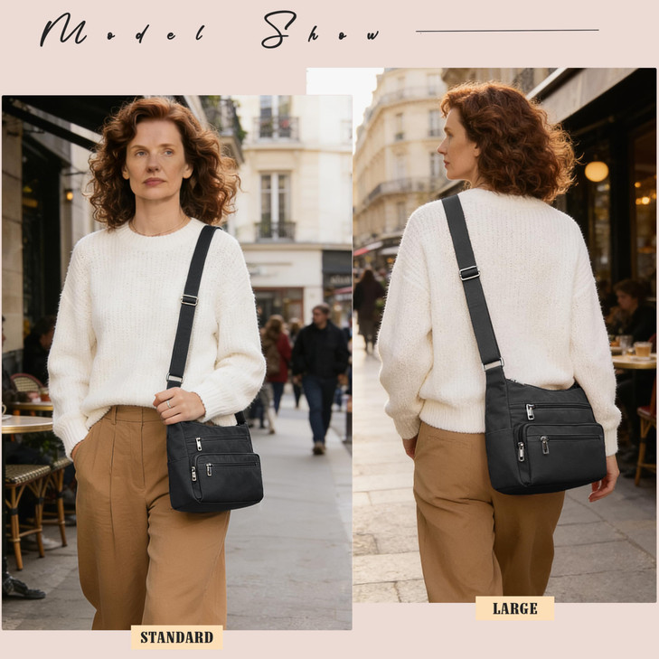 VOLGANIK ROCK Crossbody Bag for Women Waterproof Messenger Shoulder Bag Casual Nylon Purse Handbag Multi Pocket Lightweight Travel Bag