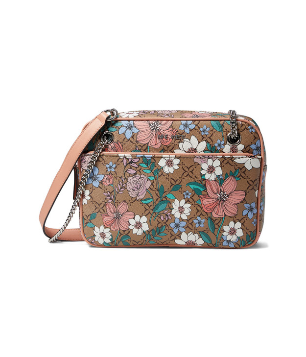 Nine West Georgi Mini Convertible Camera Crossbody Magnolia Logo Floral One Size