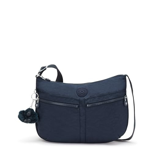 Kipling Womens Izellah Bag, Super Light Everyday Purse, Nylon Shoulder Crossbody Bag, Blue Bleu 2, 12.25 L X 9.25 H X 5 D US