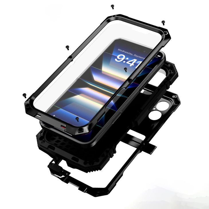 Lunivop Case Compatible for iPhone 16 Plus Case 6.7" 2024 Dustproof Heavy Duty Rugged Military Grade Metal Built in Screen Camera Protector The Phone